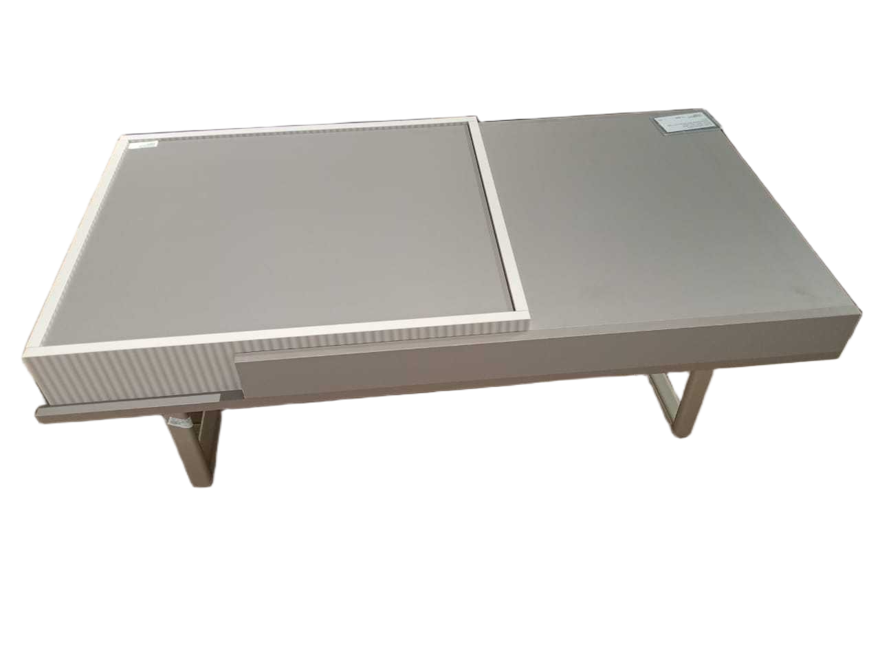 Atlas Coffee Table Metal Gold Matt Legs Light Grey / Mat Gold 120x64x56cm
