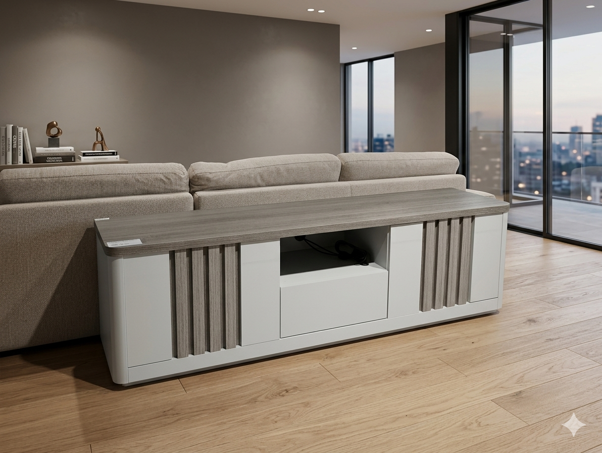 Tv Stand 2 Doors 1 Drawer Soft Close With Led