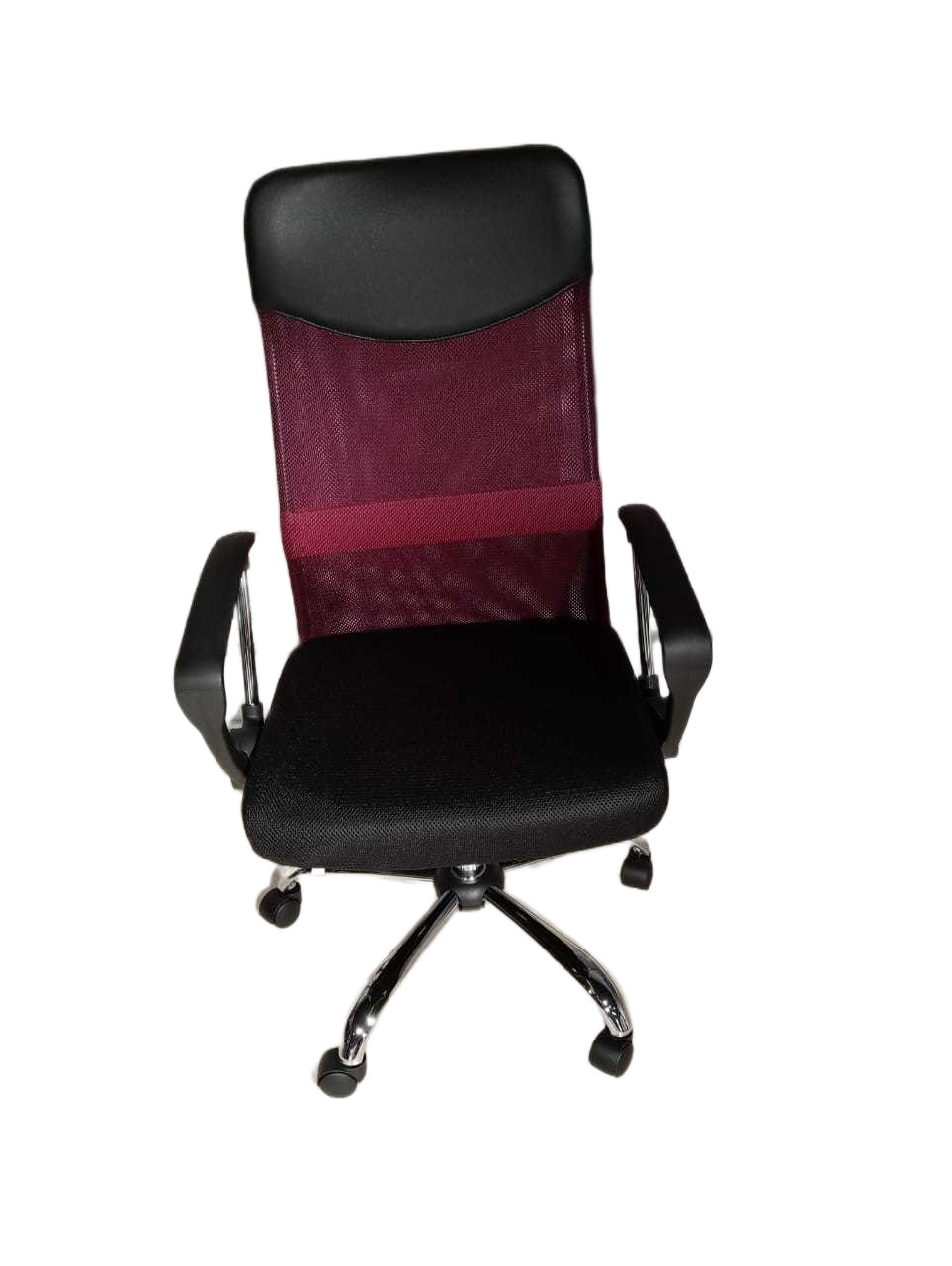 Office Swivel Chair Burgundy, Mesh Black+purple
