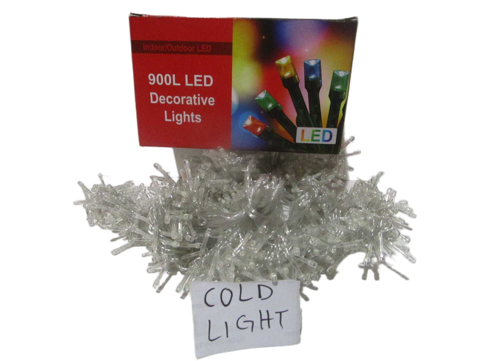Led Curtain Light, 900 Led, 12 Lines, Distance 3.5cm, 8 Function, 220v, 54w, Transparent Wire, Color Box 6000k Cold Light 300*250cm