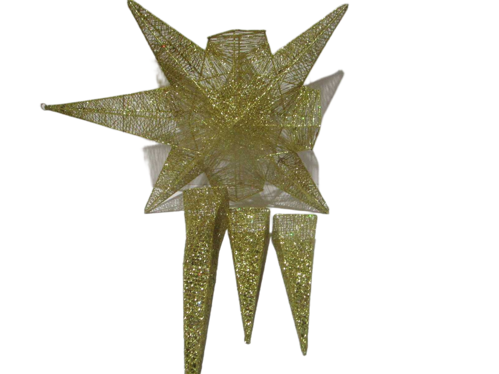 Xmas Deco-Star Opp Bag Gold 120cm