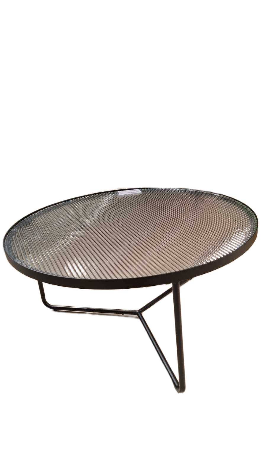 Coffee Table 1. 8mm Tempered Glass 2. Black Steel Frame