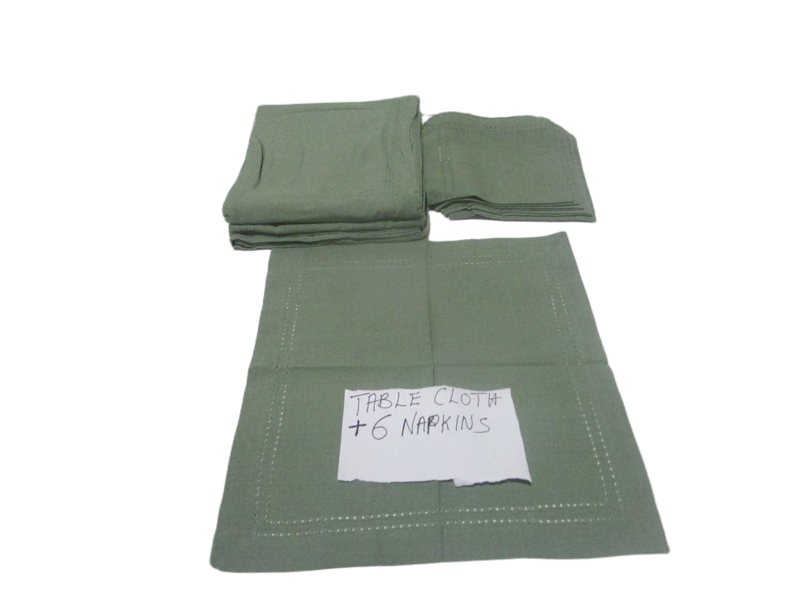Table Cloth W 6 Napkin 100% Cotton 160 Gsm With Ribbon Insert Card And Polybag 250x150 Gr