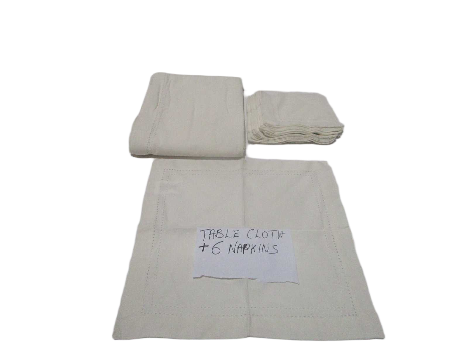 Table Cloth W 6 Napkin 100% Cotton 160 Gsm With Ribbon Insert Card And Polybag 250x150 Cr