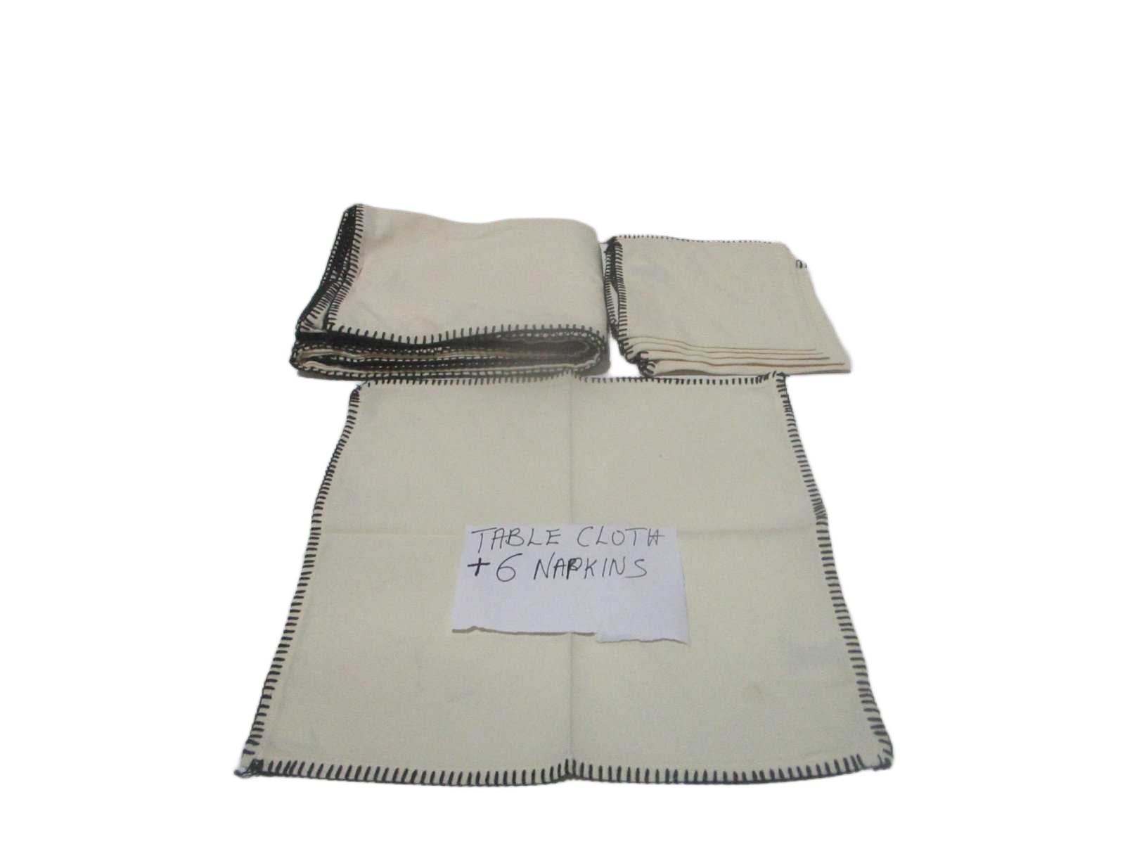 Table Cloth W 6 Napkin 40x40 100% Cotton 160 Gsm With Bordure Blanket Ribbon Insert Card And Polybag 250x150 Cr