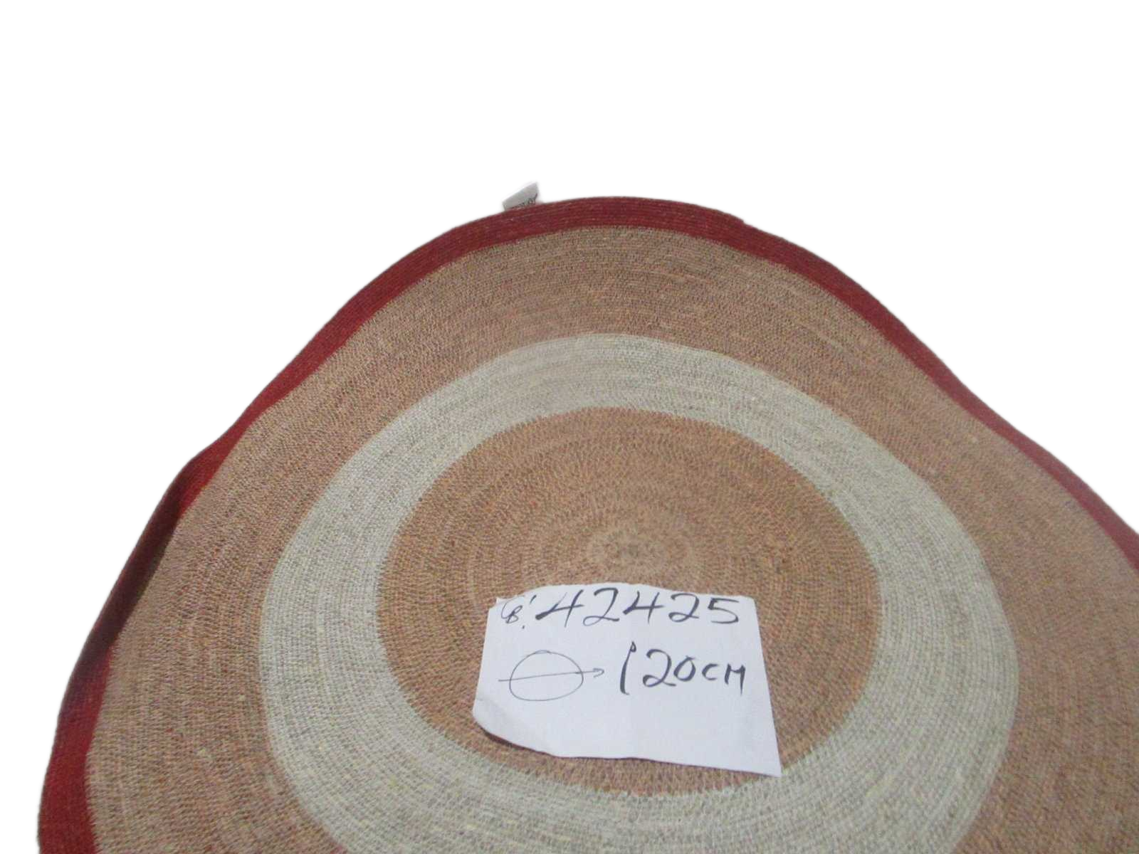 Round Carpet Of Natural Sea Grass Multy Colors Red P