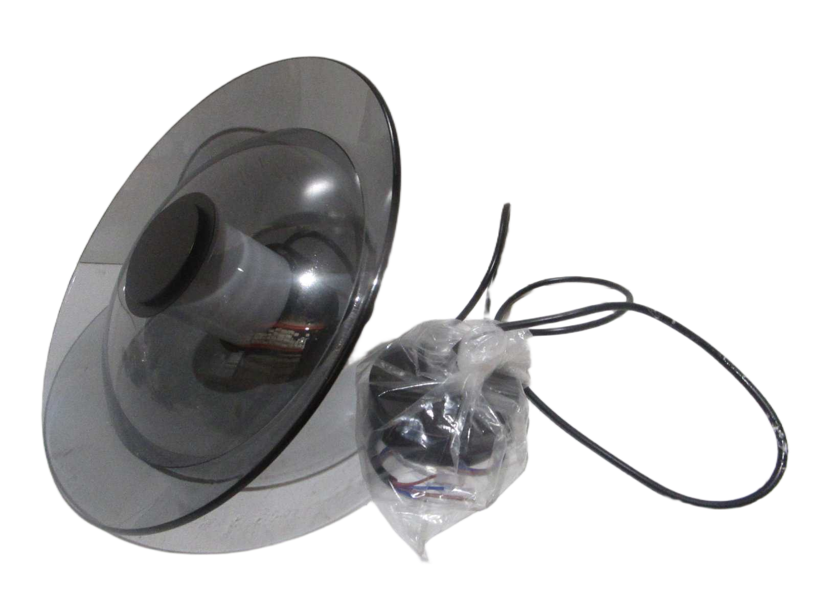 Pending Lamp, Led 12w Metal Black + Glass Smoke Grey