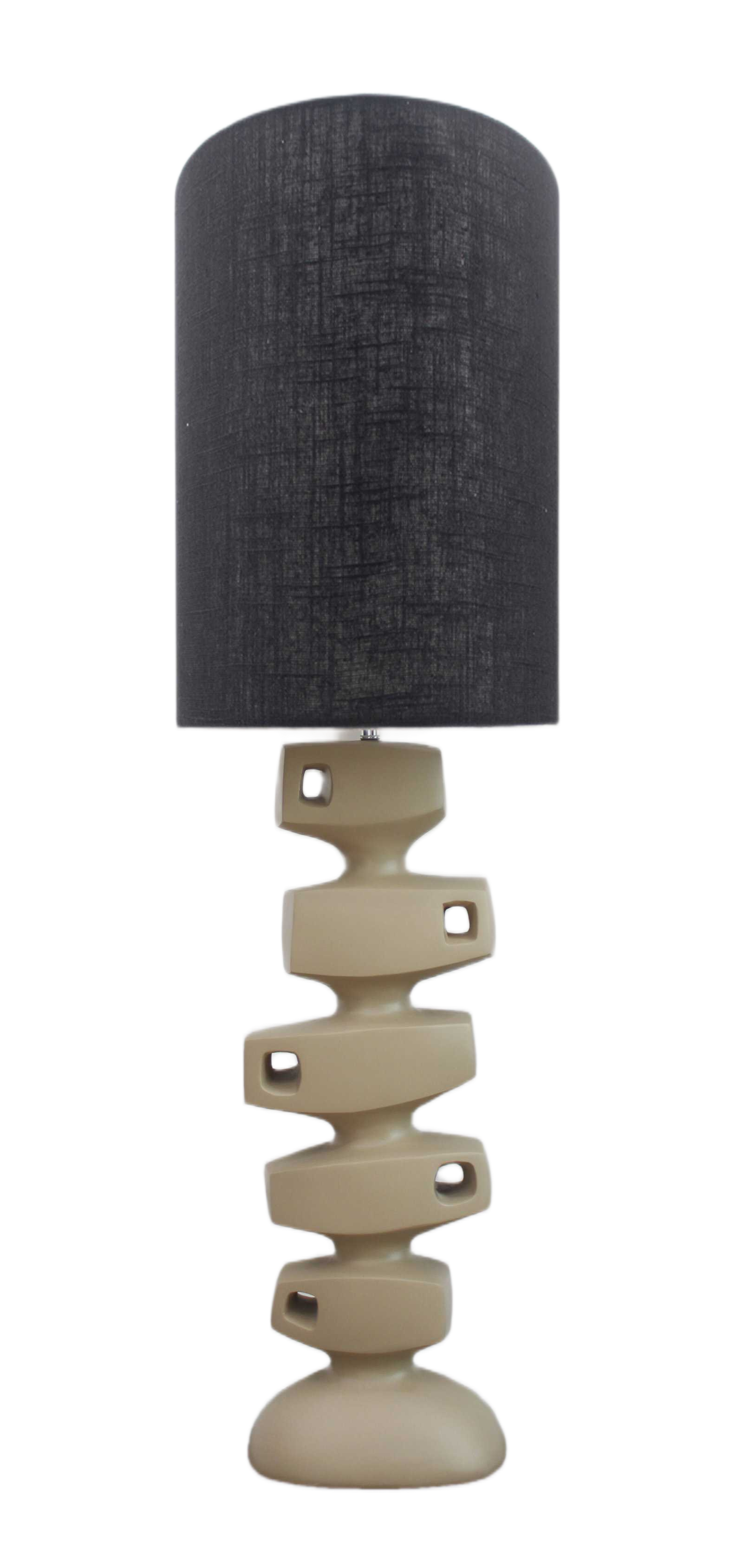 Table Lamp Poly French Plug With Fabric Shape