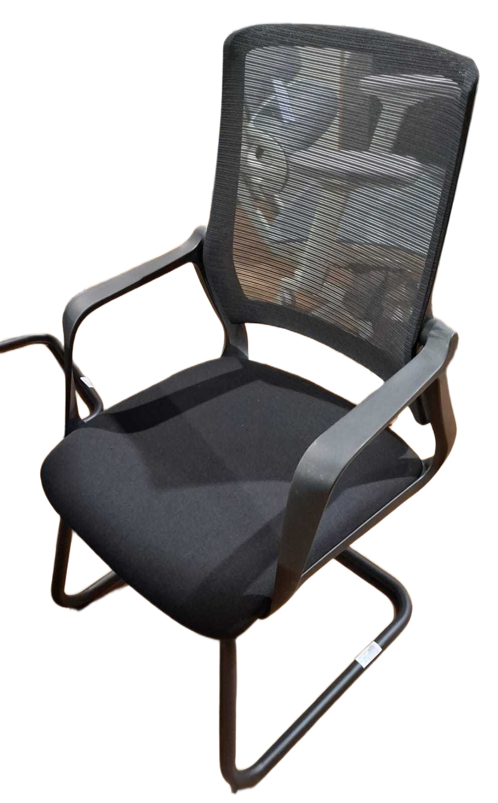 Visitor Chair, Mesh Nylon Arm, Iron Base Mesh Black, Seat Black Ml-115 2cl=