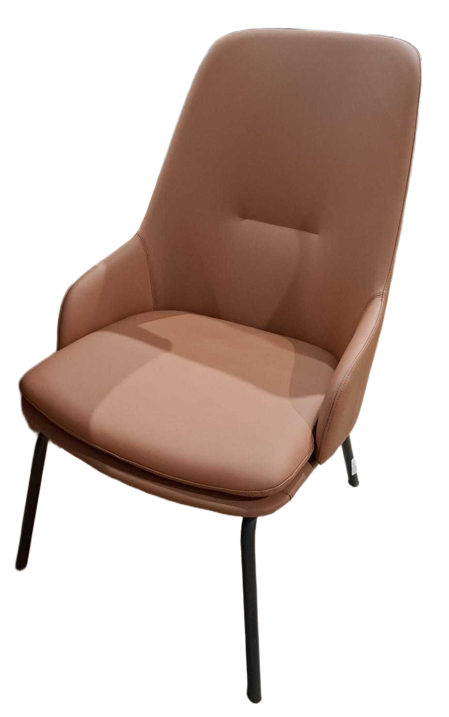 Visitor Chair Pu+iron Base 172 Camel 56.5*71*96 2cl=