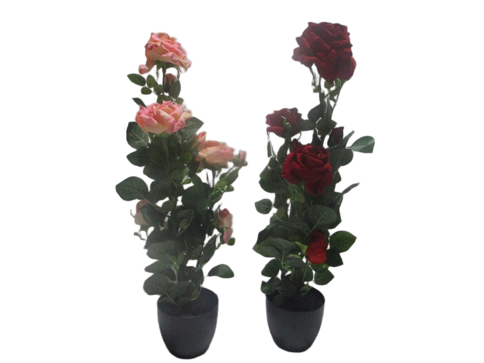 Artificial Flower 70cm Velvet Rose In Plastic Pot Pot Size :d14.5 X H12cm