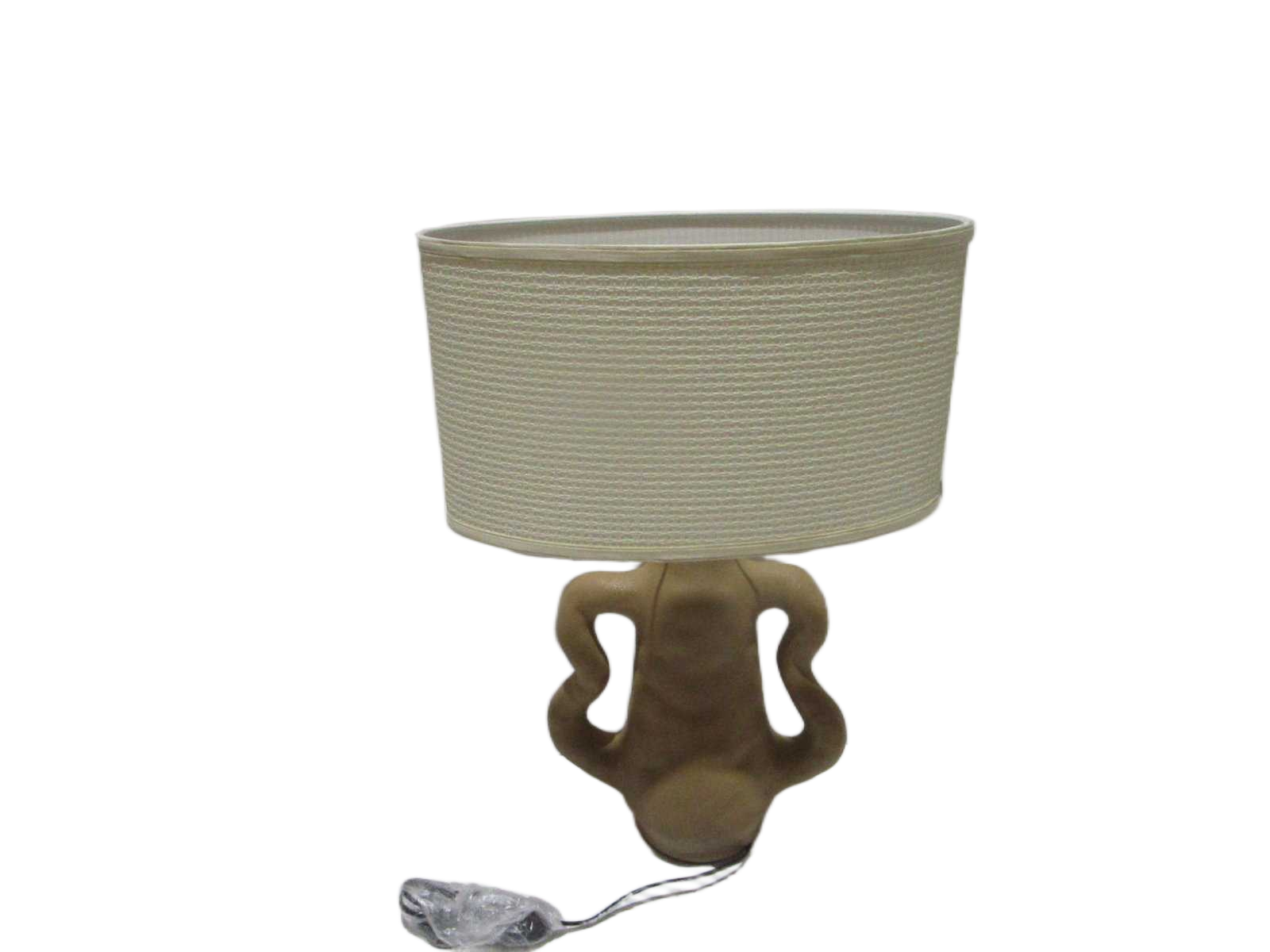 Table Lamp Ceramique Round Shape Fabric French Plug