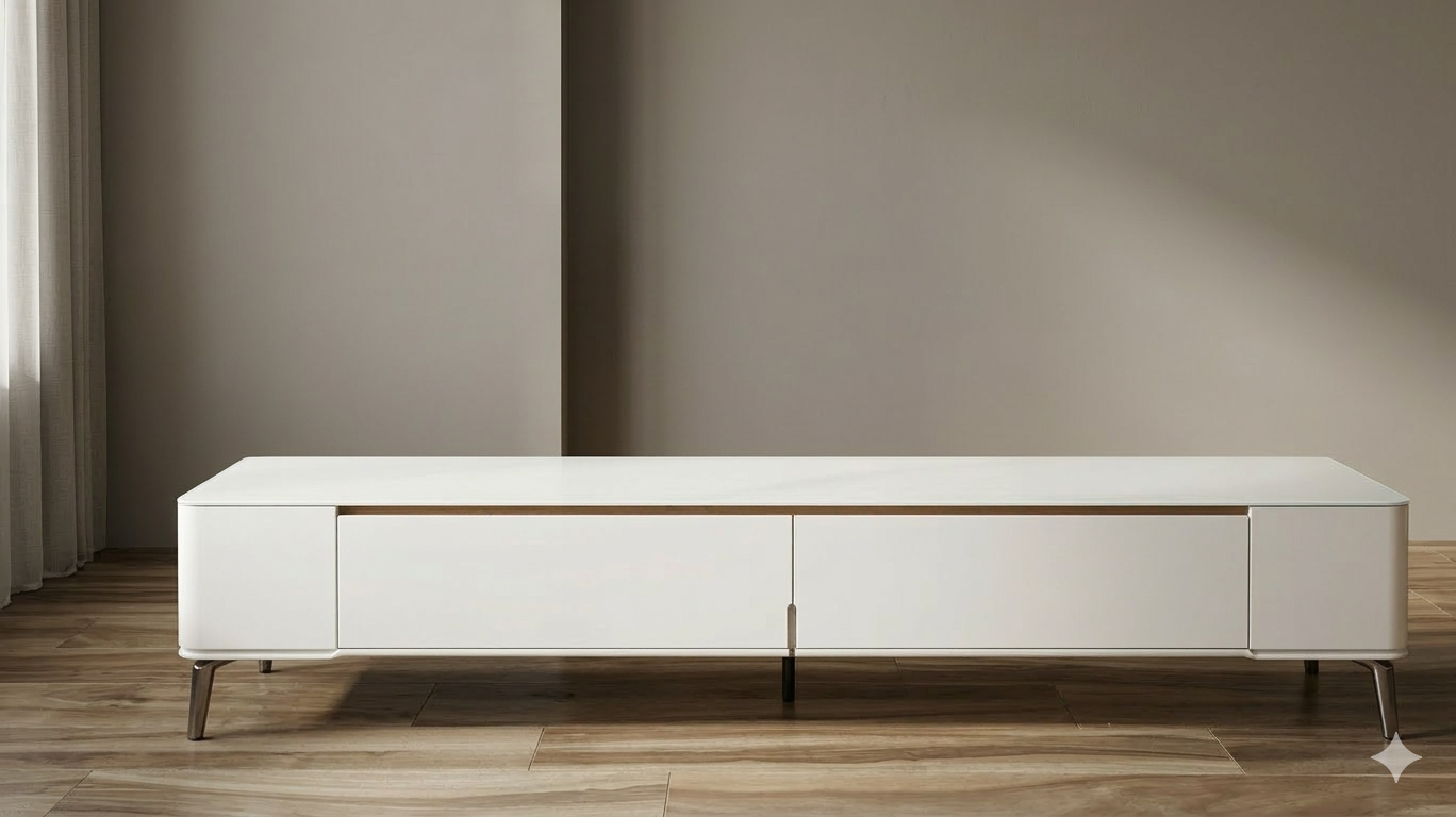 Tv Stand 6mm Thickness Glass Table Top And Mdf 2200x390