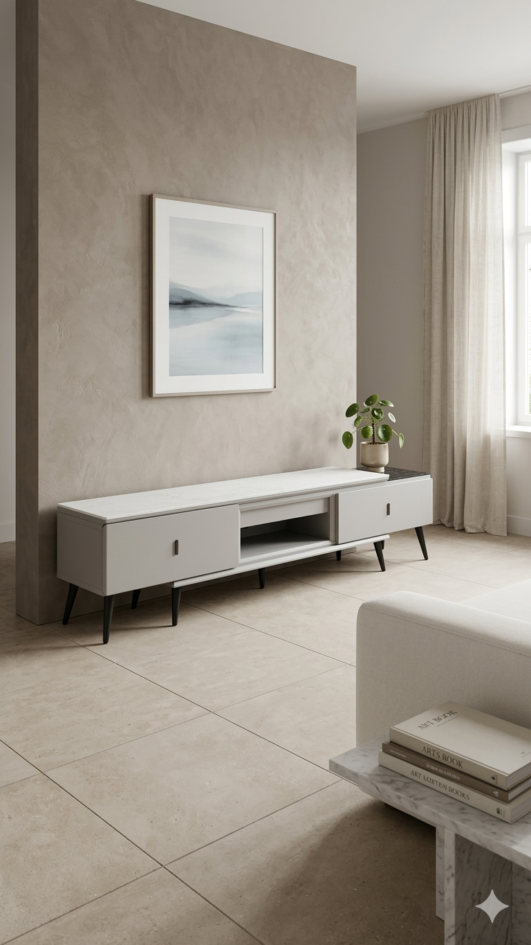 Tv Stand 6mm Top Ceramic +mdf 2000x400x460