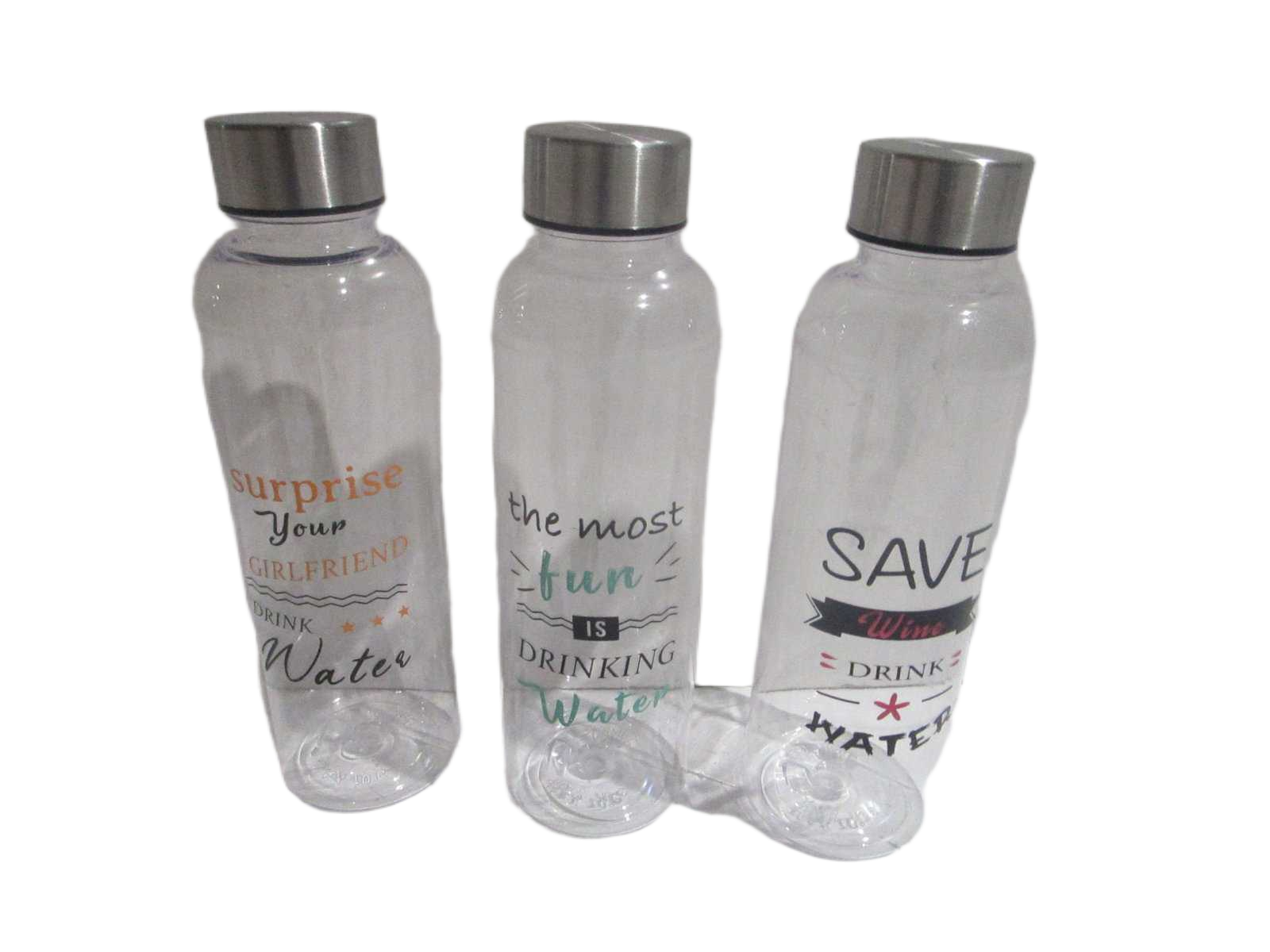 Bottle With Metal Cap 500ml 3 Assorted Designs On Display