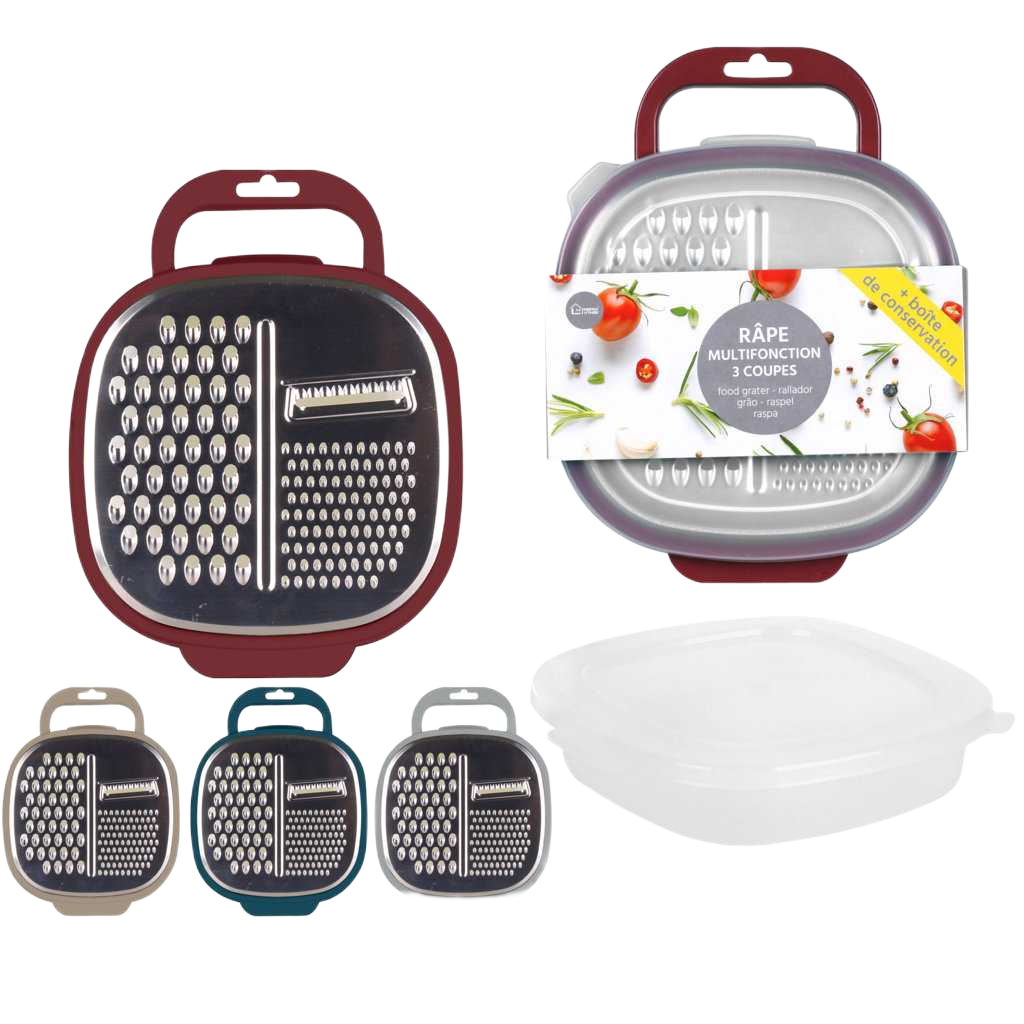 Sonoma Grater With Container And Lid 25x20cm 4 Assorted Colors