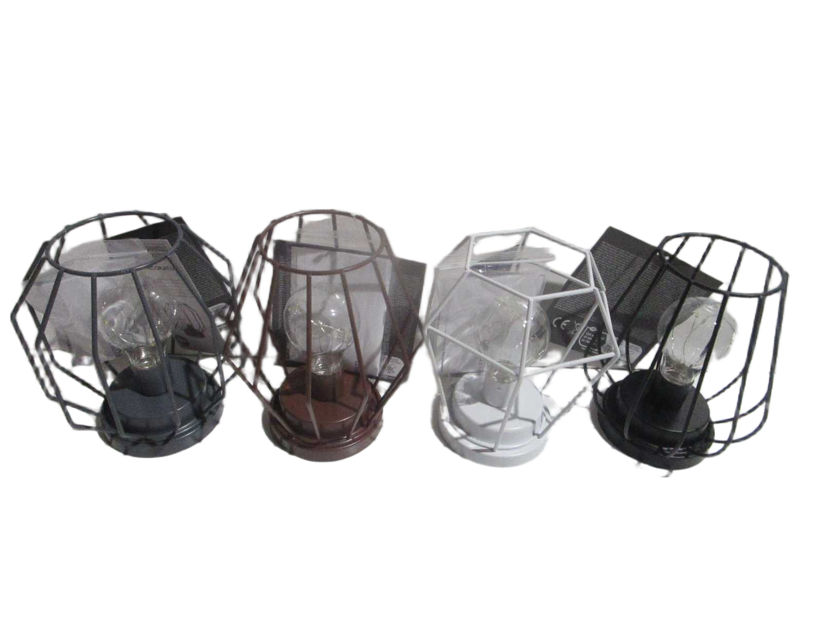 Lamp Modern Spirit With 8 Led Bulb H18cm 4 Designs And Assorted Colors