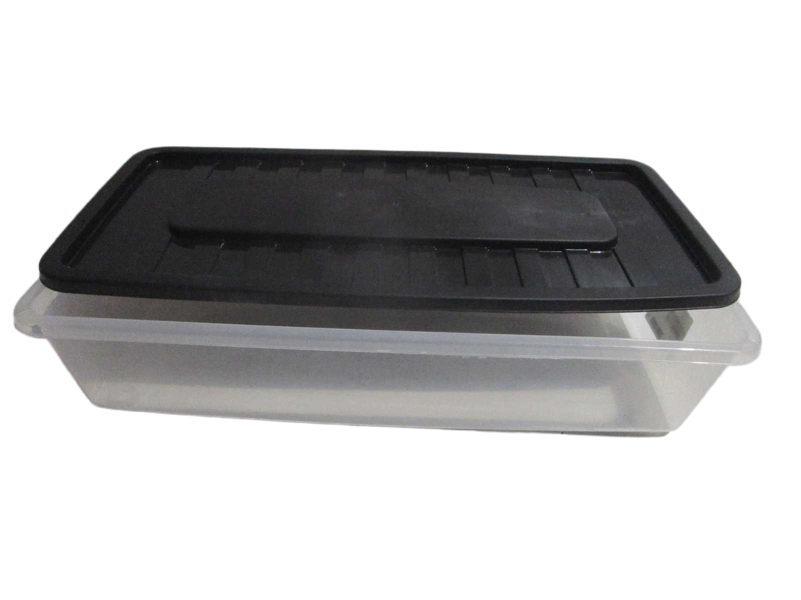 Storage Box Star Plastic 35l With Black Lid 78x37xh18cm