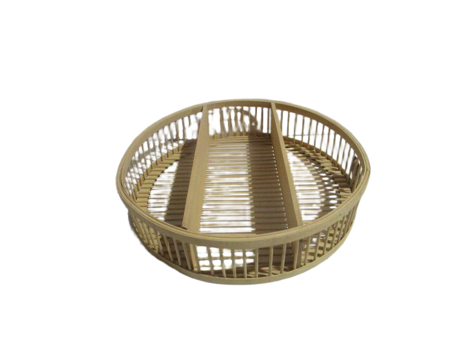 Shelf Natural Living Round Design In Bamboo 2 Levels D50cm X H12cm