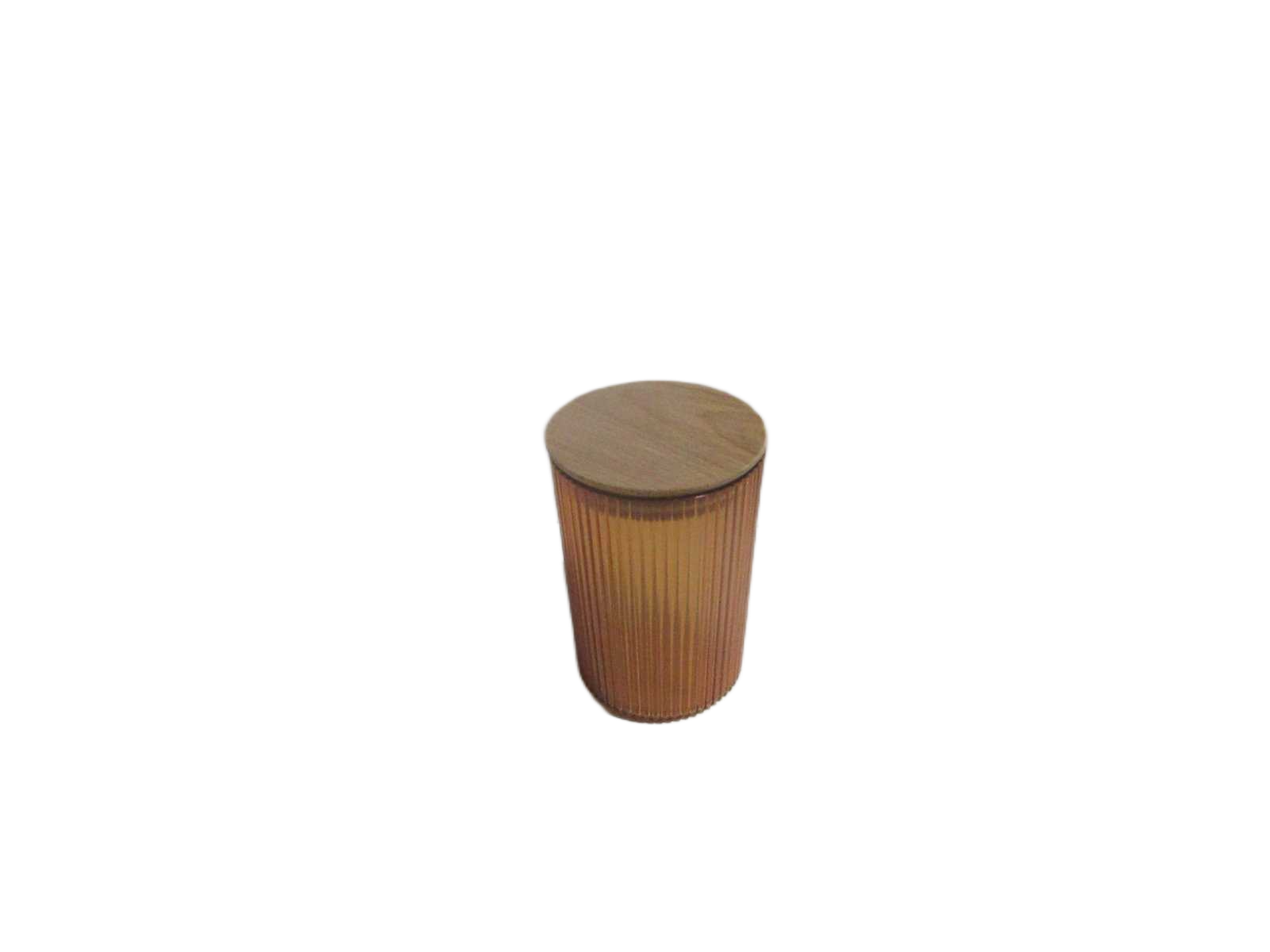 Box Samba Hermetic 900ml Wooden Lid Diam 11.2cm X H15cm Terracotta