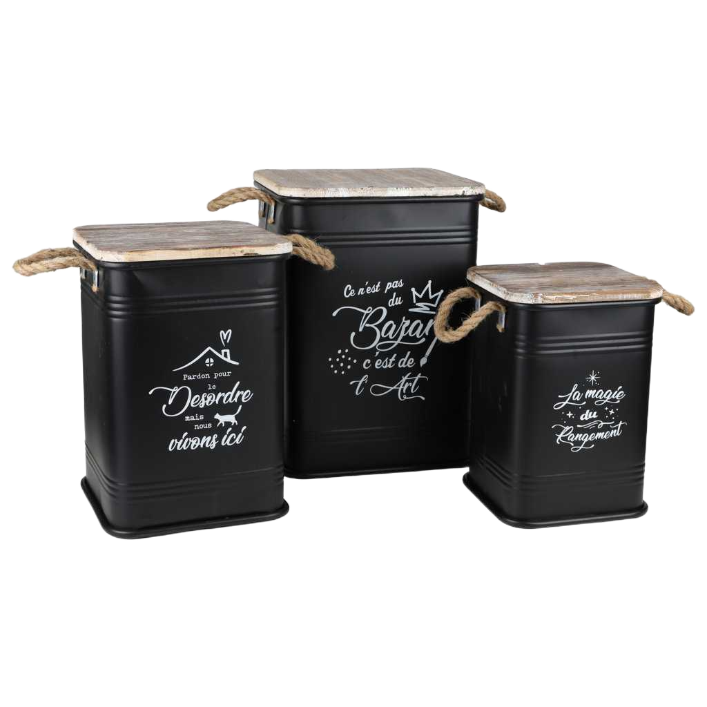 Box X3 Loft & Metal Metal Pm: 24x24x35cm Mm:28x28x41cm Gm:34x34x47cm