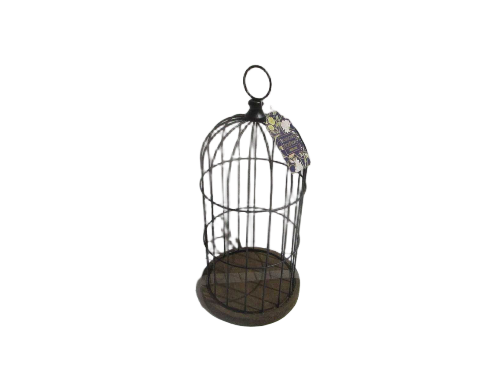 Decorative Cage Boudoir Froufrou In Wood And Metal D18xh39.5cm