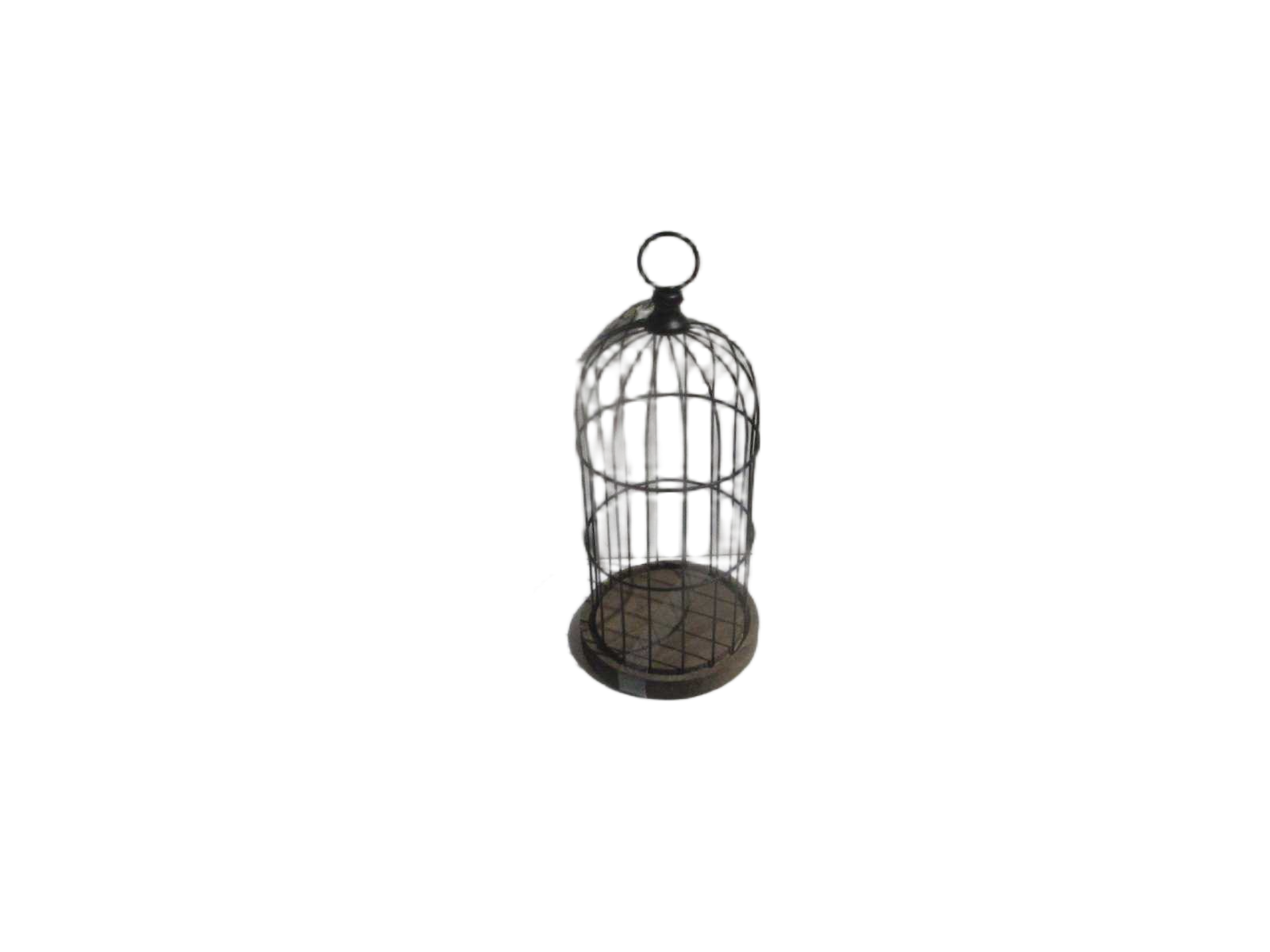 Decorative Cage Boudoir Froufrou In Wood And Metal D14.5xh34.5cm