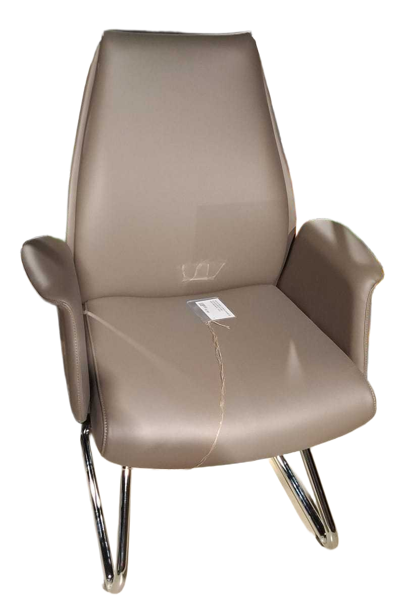 Visitor Chair, Pu Iron Chrome Grey Al503-2971.5w*67d*105h