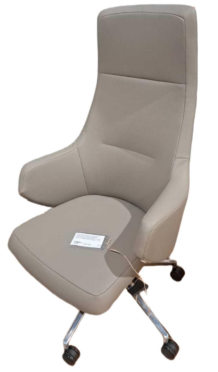 High Back Office Chair, Ndpu Synchronized Mechanism 4 Positions Lockednxpu9711 Taupe 62*64*121