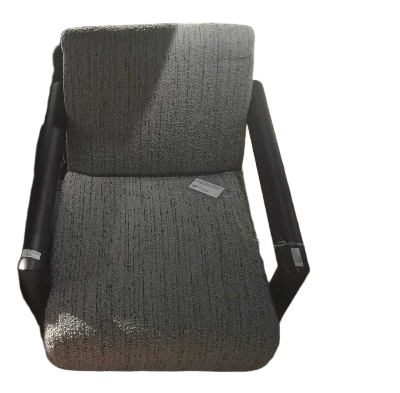 Arm Chair S23031a-3 Brown Faric, Solid Wood Handle 75x94x77