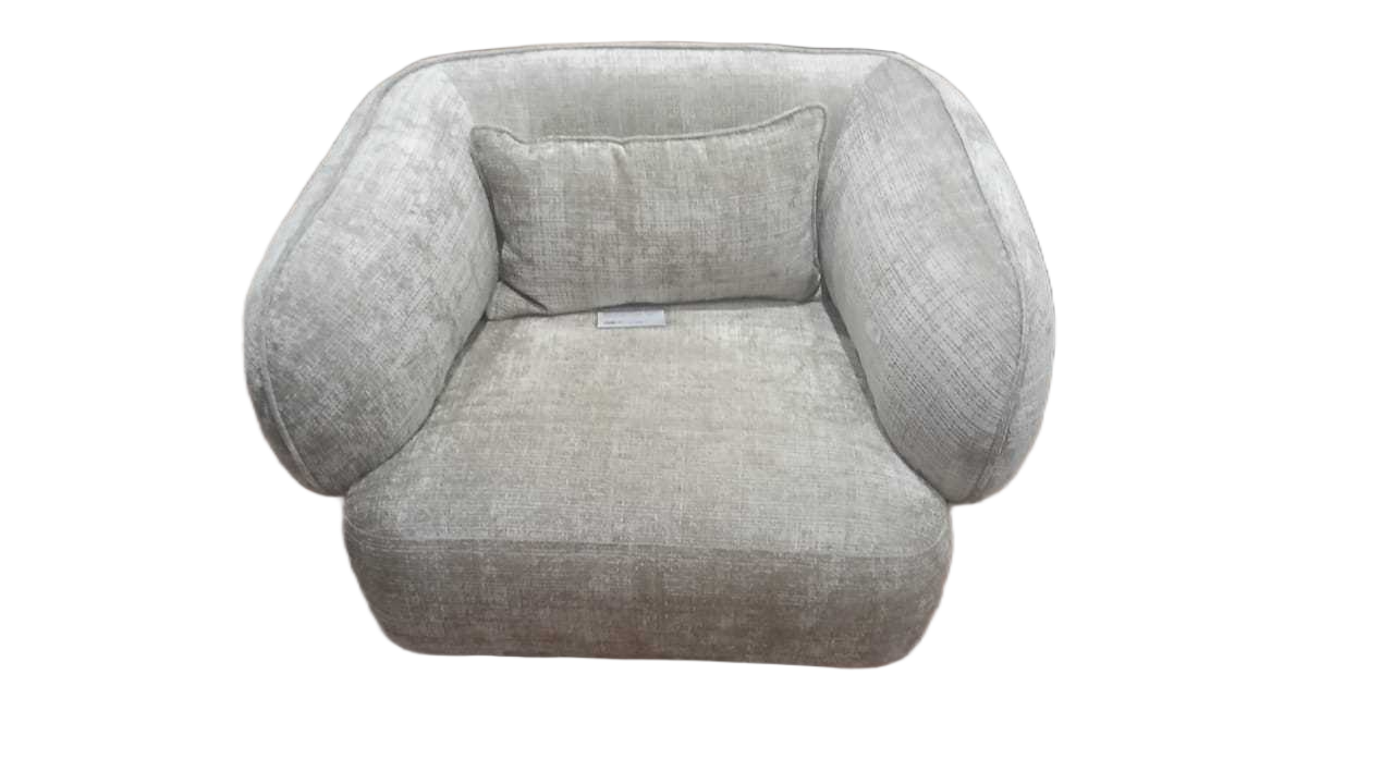 Single Chair Sj619-5 Lt Grey Solid Wood Leg, With Pillow 114x98x72