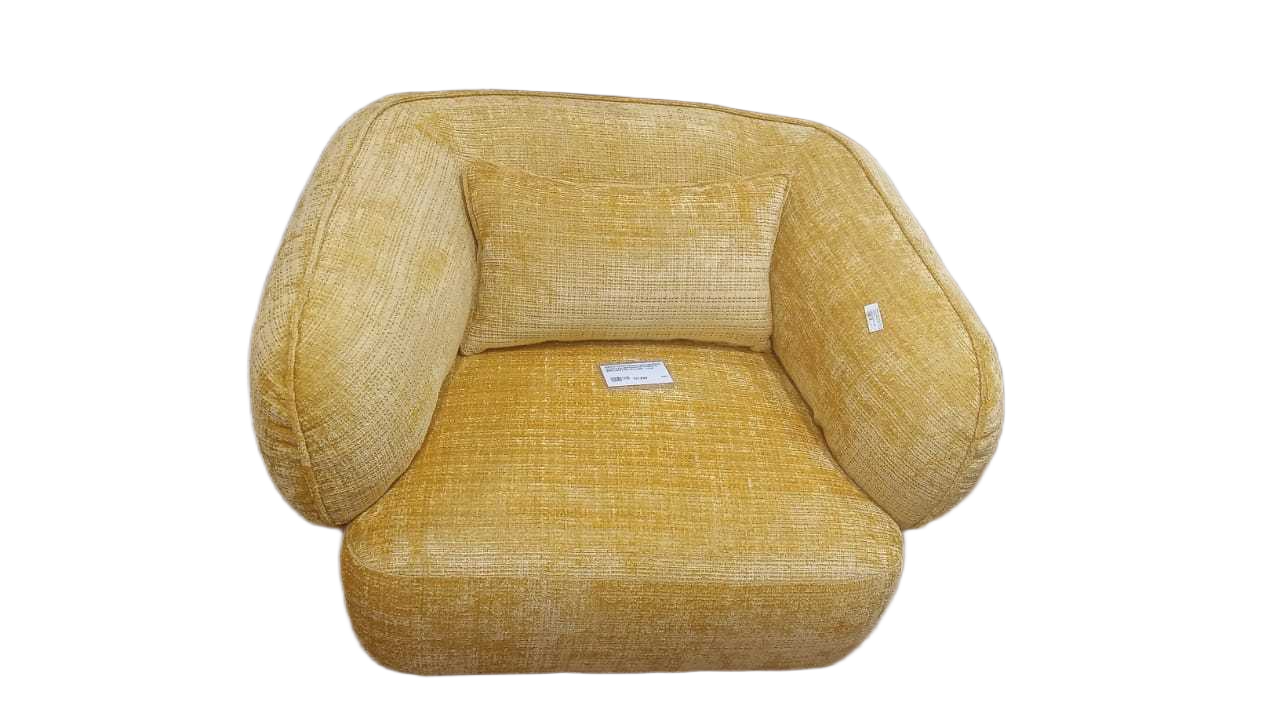Single Chair Sj619-21 Yellow Solid Wood Leg, With Pillow 114x98x72
