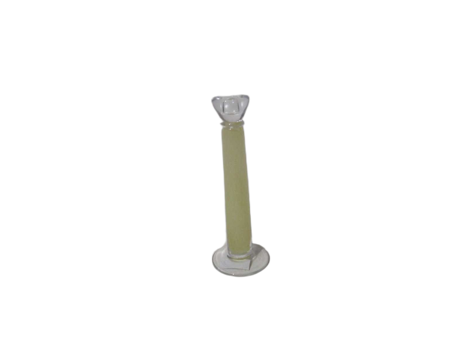 Handmade Small Candlestrick Glass Packing:brown Box Light Yellow29x10
