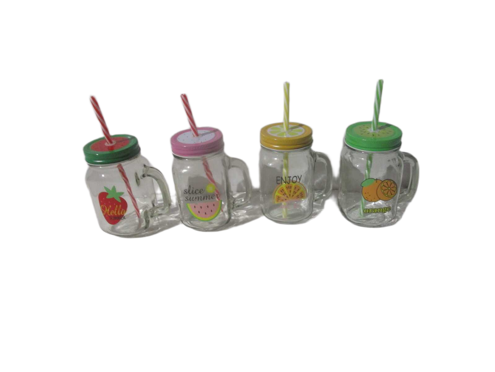 Cup Masone, 4col Ass, Straberry+watermelon+orange+pineaple 450ml