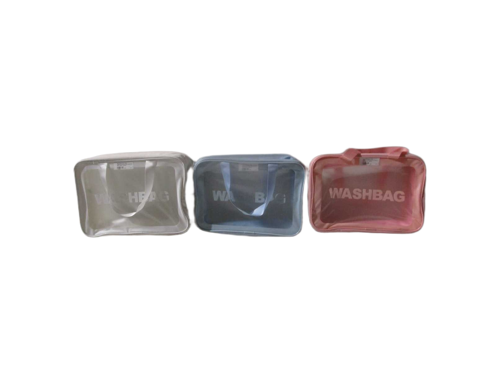 Wash Bag Ppe 3col Assblue+white+pink 28x20x10