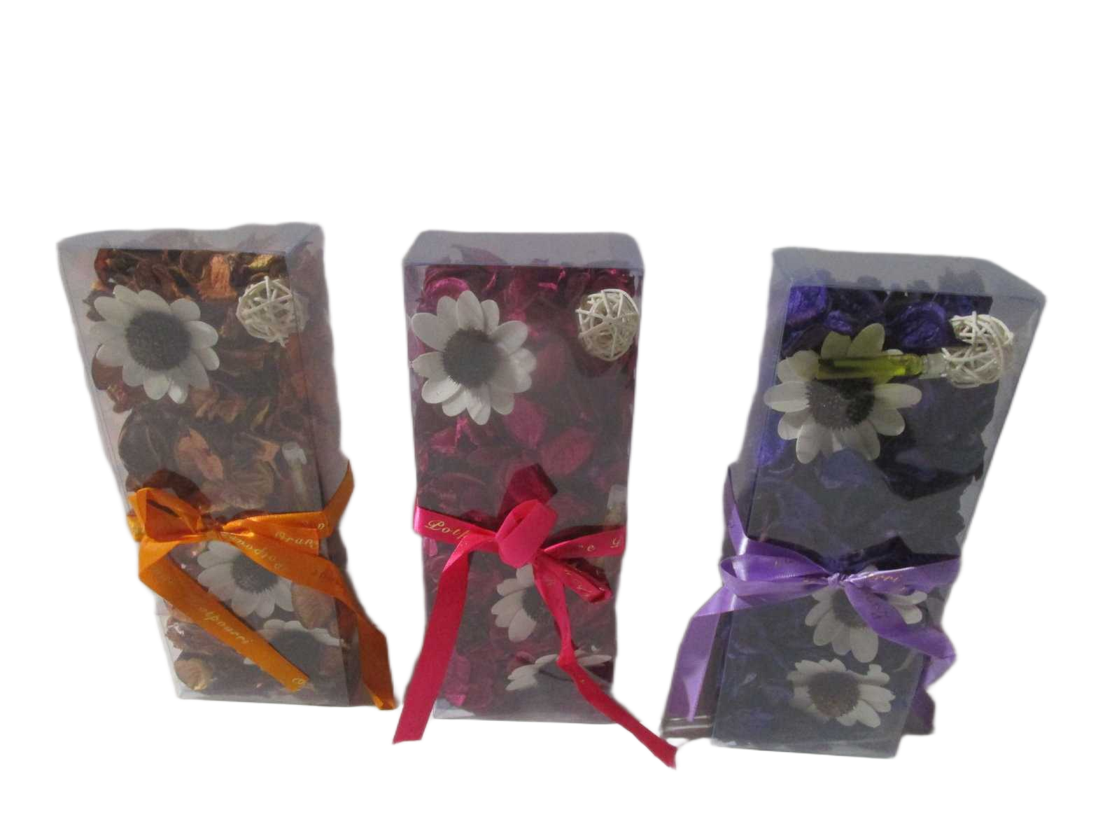 Scented Dried Flower 180g, Pvc Box, With Perfume Bottle Rose, Lavender, Jasmine Assorted3 Colors