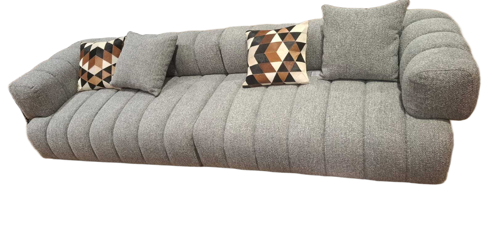 Sofa 4 Seater Grey Nh30173-8 W 2 Cushion Moq:22set 154x106x69 (1pc) 308x106x69 (1 Set)