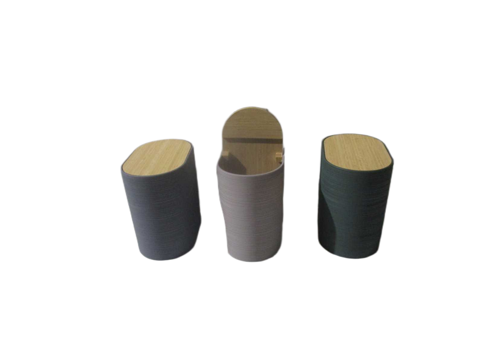 Bin White Box Abs+bamboo Covergray 00146+light Taupe 00226+dark Green 0044126x16,5xh24.5