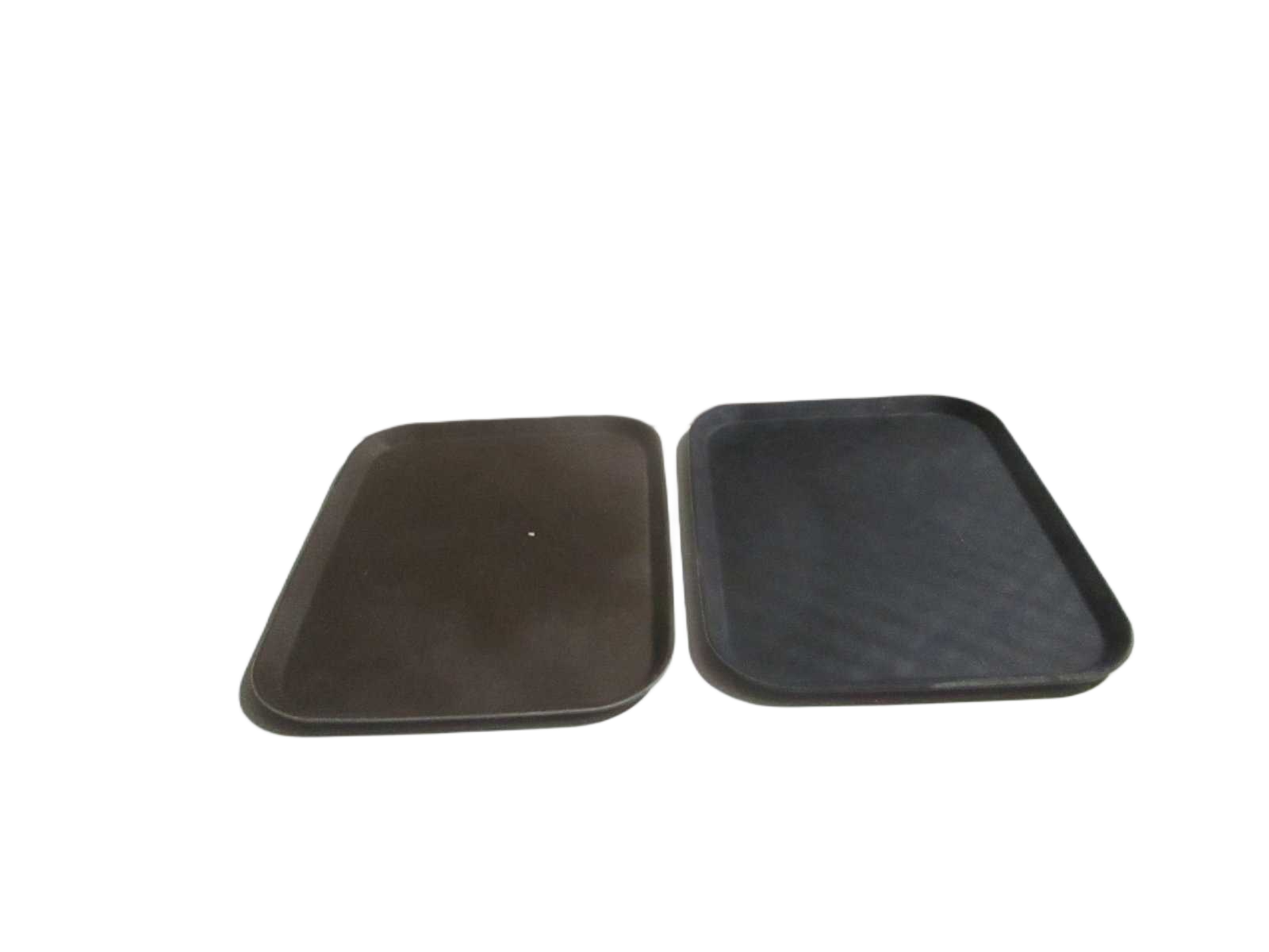Tray Serving Rectangle Hotel Rubber Top, Anti-Slip Black Plastic Back 780g Opp Bagbrown Black Ass 45*35