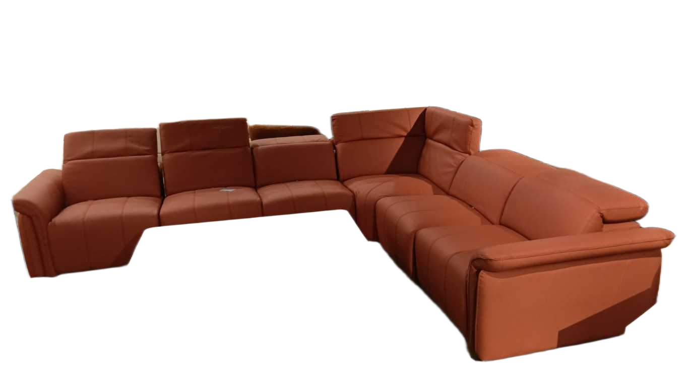 Sofa Corner 828 Old Pink Leather, Bonded Leather, Wood, Foam 1s:96x102x73 1s:70x102x73 C:117x117x73