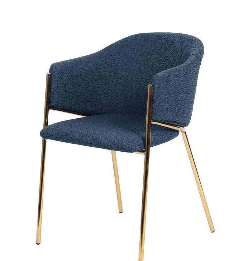FABRIC ARMCHAIR BLUE GOLD image